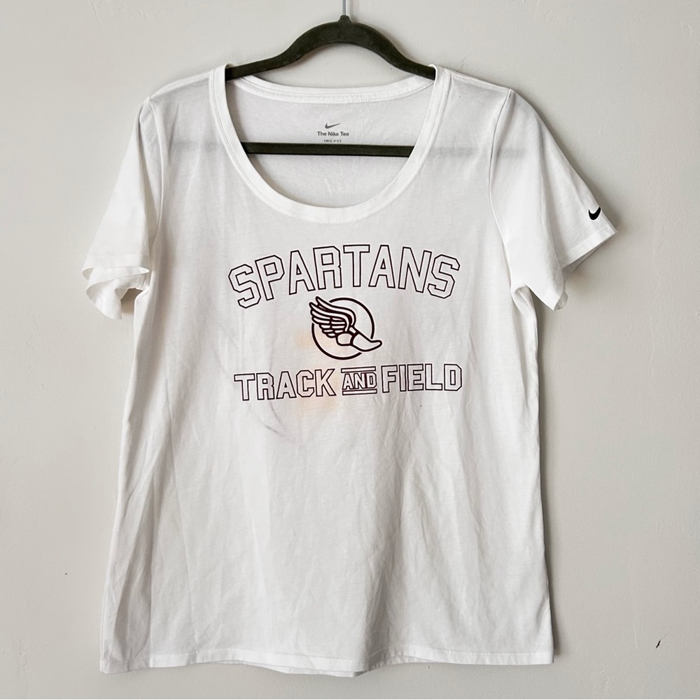 Nike T-Shirt Spartans Track and Field Women’s Large White